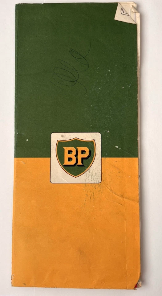 Vintage 1950s BP Oil Denmark Road Map In Danish - Image 2 of 4