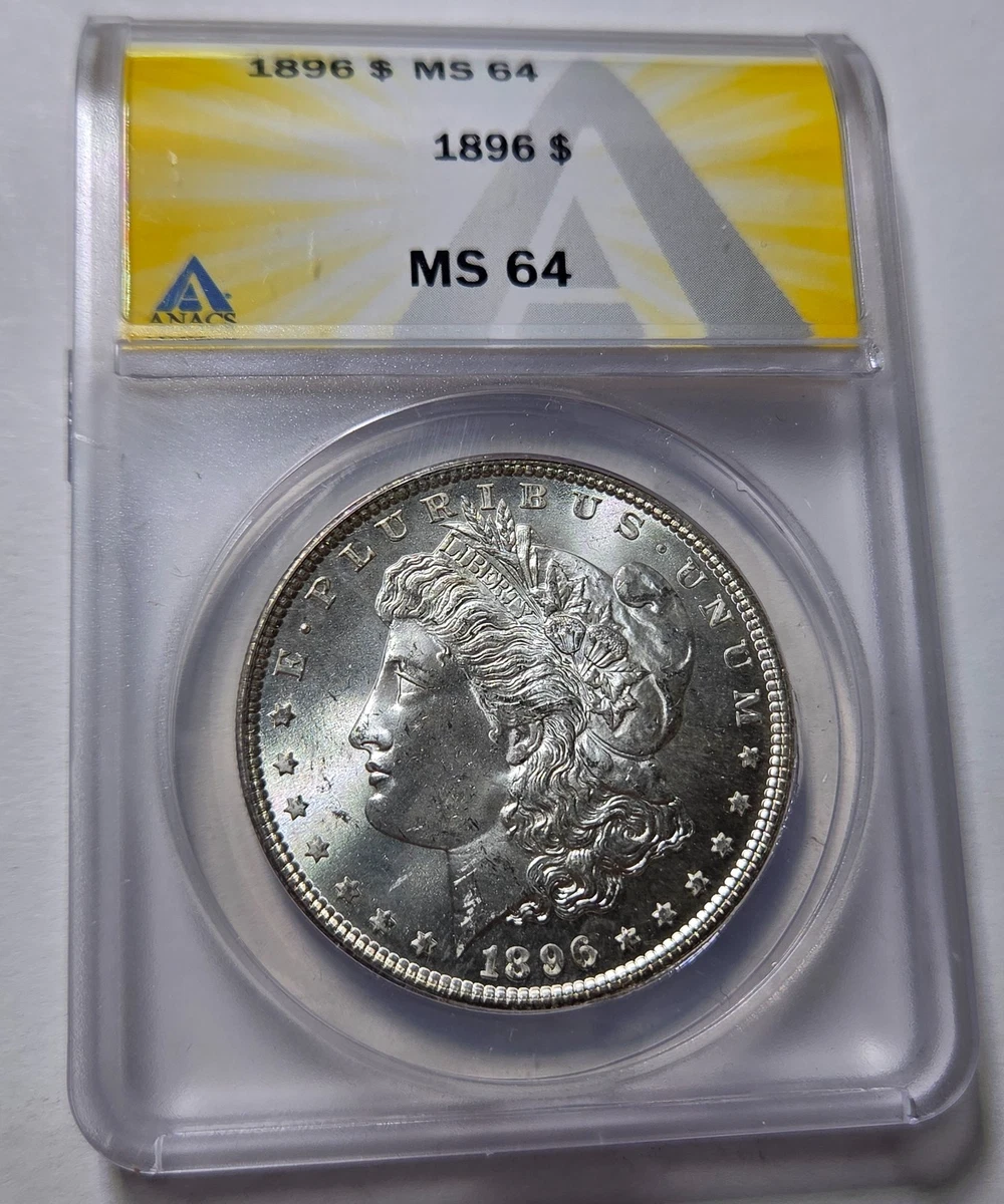 MS 64 Graded 1896 Year Morgan US Dollars (1878-1921) for sale | eBay