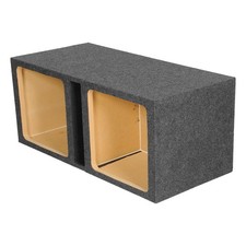 VENTED 0.75" MDF SUB ENCLOSURE BOX w/ 1" MDF FACE for 2 KICKER 15  SQUARE SUBS