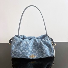 COACH Faye Shoulder Bag In Signature Denim Blue CDE45 F/S JP DDP