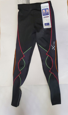 CW-X Expert Compression Running Tights Women's S Black Rainbow 12080 NWT