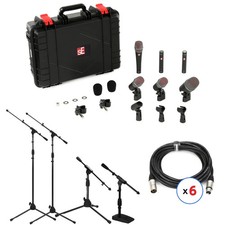 sE Electronics V Pack Club Drum Microphone Package with Cables and Stands