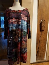 Tolles Kleid MAGNA Tunika Kleid Gr. 46 48 50 Bunt Details