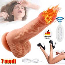 Penis Dildo Vibrator Realistischer G-Punkt Stoß-funktion Heizung Mit Saugnapf DE