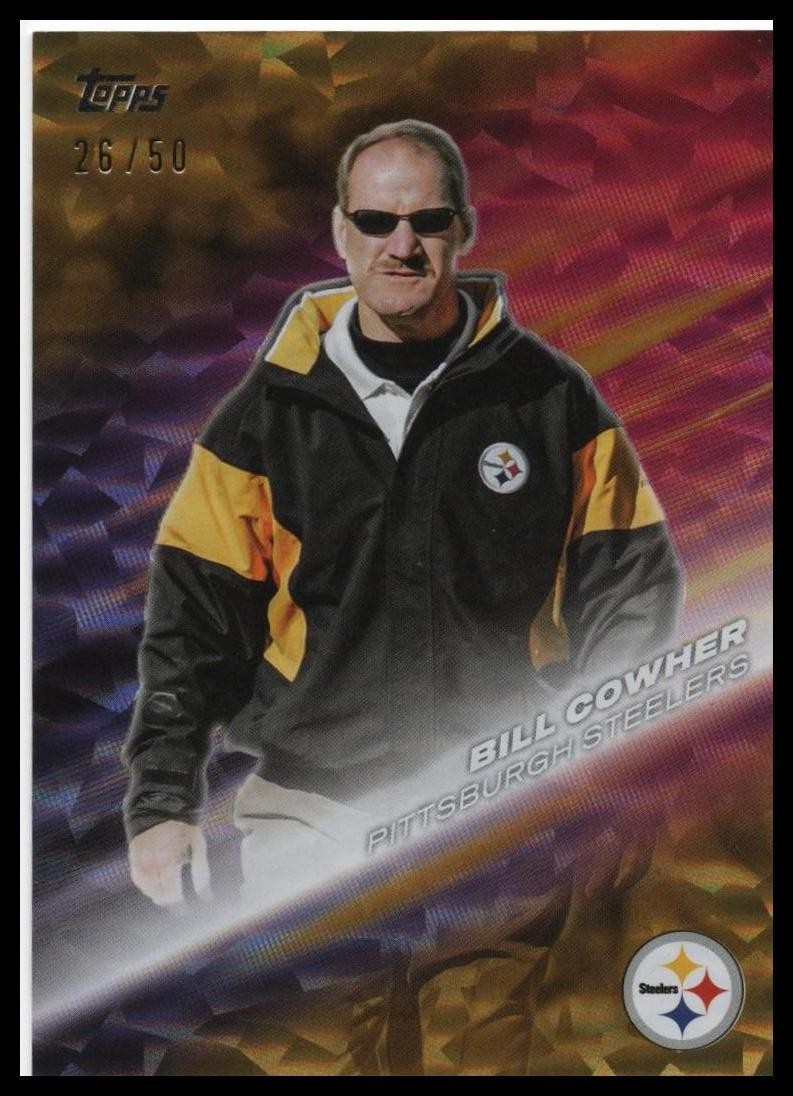 Bill Cowher 2026 #GOTG-21 Greats of the Game Gold Crackle #/50 Steelers