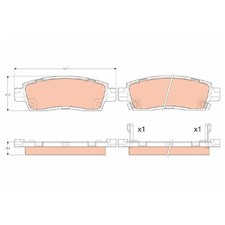 TRW Bremsbelagsatz Bremsklötze hinten 22866196 | 409437