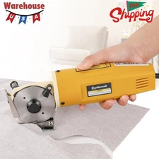 Electric Rotary Fabric Cutter, Multi-Layer, 1"Cutting Thickness, for Cloth, ...