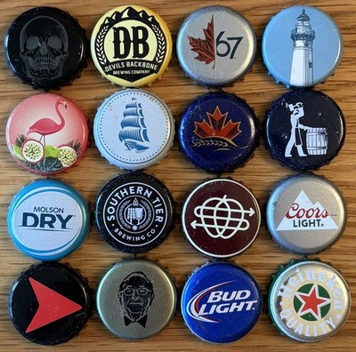 16 verschiedene seltene USA   Bier Kronkorken Man Cave oder Craft Projects #431