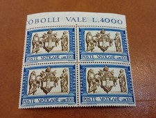 8 Nov 1960 Vatican City Quartina Da Serie Misericordia Lire 100 n E16 MNH