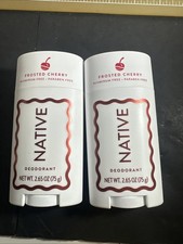 Set Of 2 Native Frosted Cherry Holiday Limited Edition Scent-Deodorant 2.65oz
