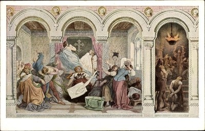 Künstler Ak Schwind, Moritz von, Das Märchen von den sieben Raben,... - 3798532