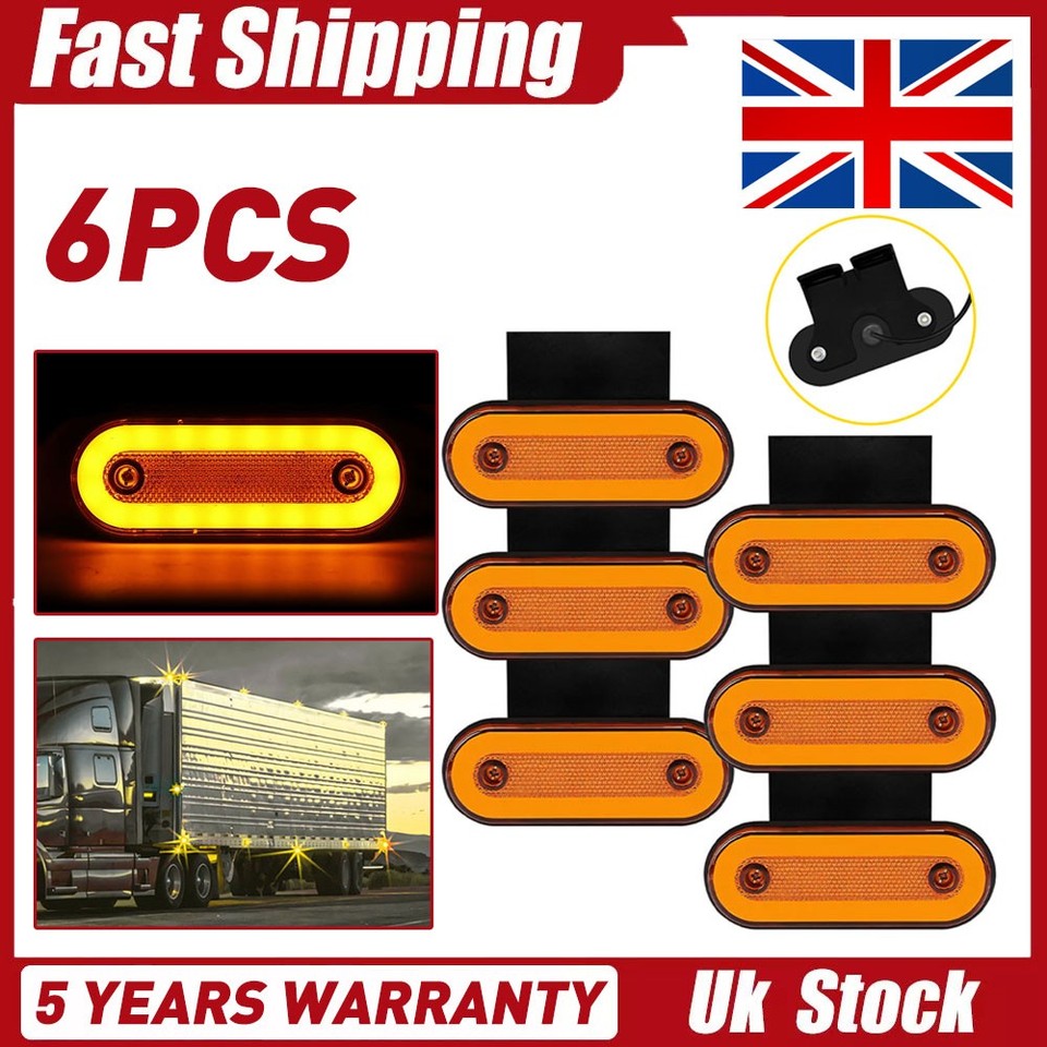 DRL 12V 24V LED Side Marker Light for Trucks Trailer Bus Tail Brake Turn Signal Indicator from ATV Parts - price 28.21