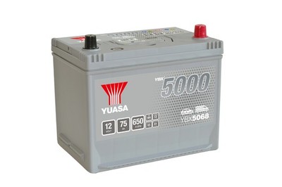 12V 75Ah 650A (EN) YBX 5000 Yuasa YBX5068 Silver High Performance Autobatterie