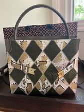 Tory Burch Lee Radziwill Diamond Exotic Small Handbag Style 73646