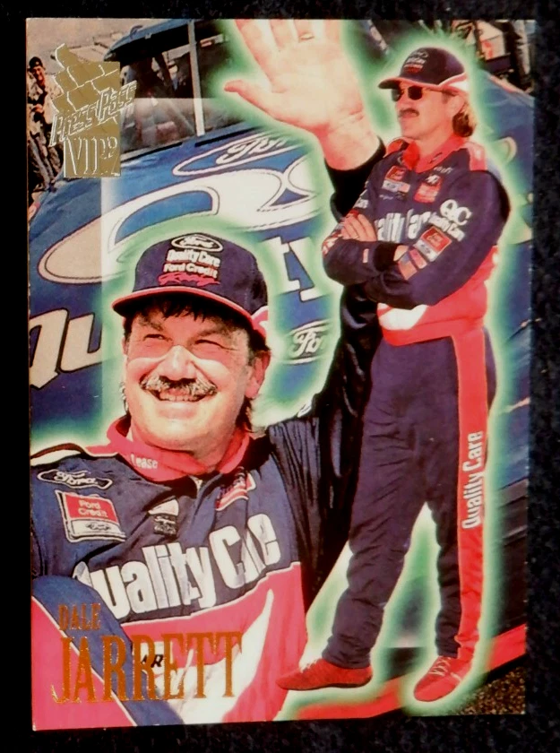 Dale Jarrett race card #1 of 1 promo Press Pass VIP, 1997 - Image 3 of 4