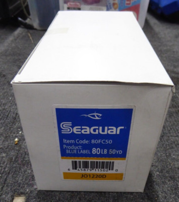 6x SEAGUAR 80FC50 FLUOROCARBON LEADER LINE 80lbs 50yds Original Blue Label NEW
