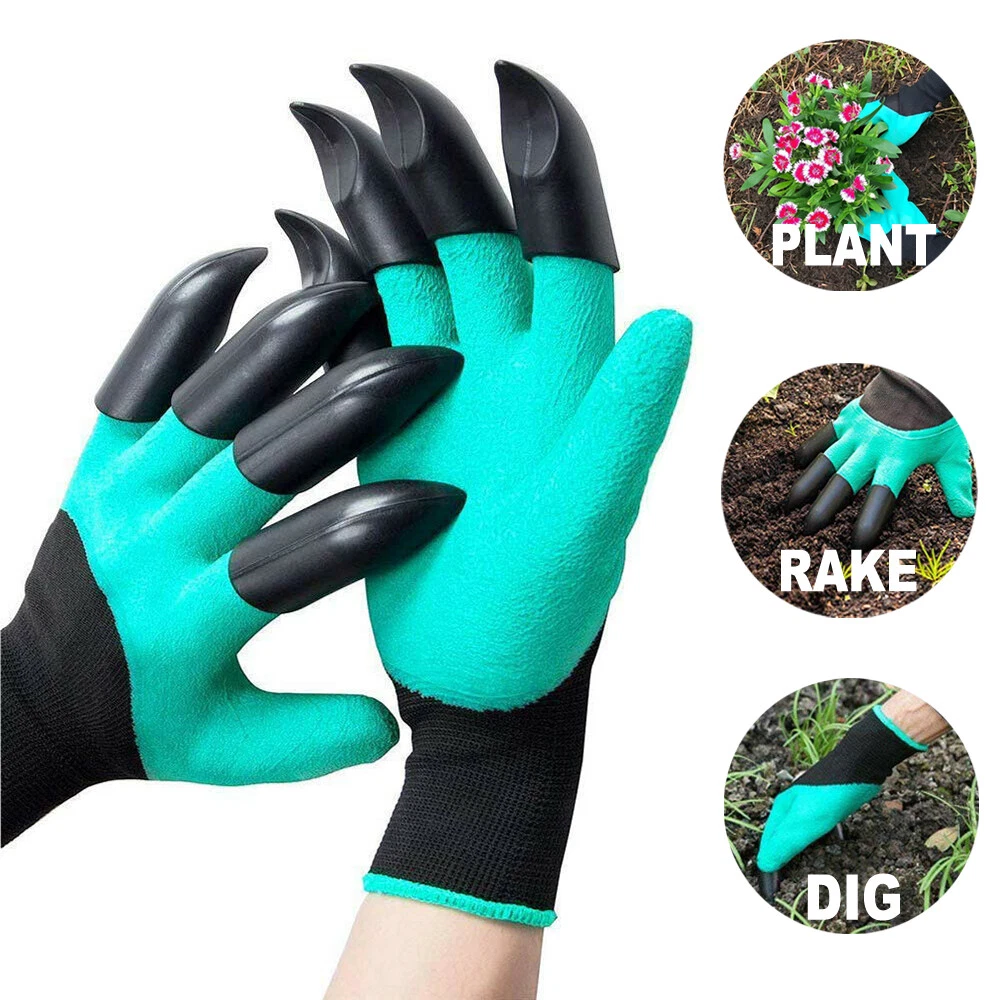 Gardening Gloves with Claws For Raking Digging Planting Waterproof
