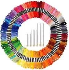 124 Skeins Embroidery Floss and Needles for Cross Stitch Projects