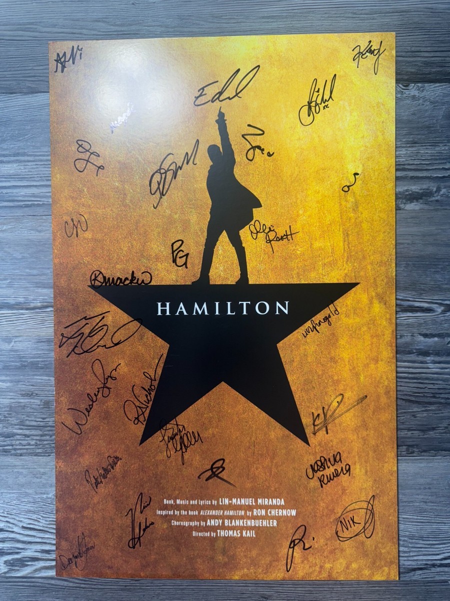 Manuel Miranda Clean Version Of Hamilton CAST SIGNED, HAMILTON BY