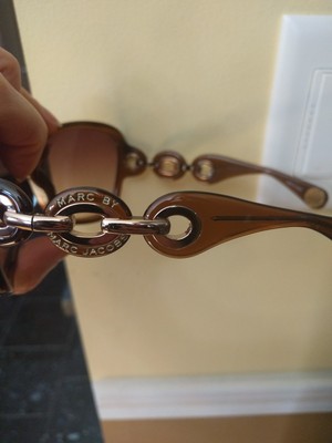 MARC BY MARC JACOBS MMJ054/N/S SUNGLASSES BROWN CHAIN GOLD LINK DETAIL MARC BY MARC JACOBS MMJ054/N/S SUNGLASSES BROWN CHAIN GOLD  main image 3