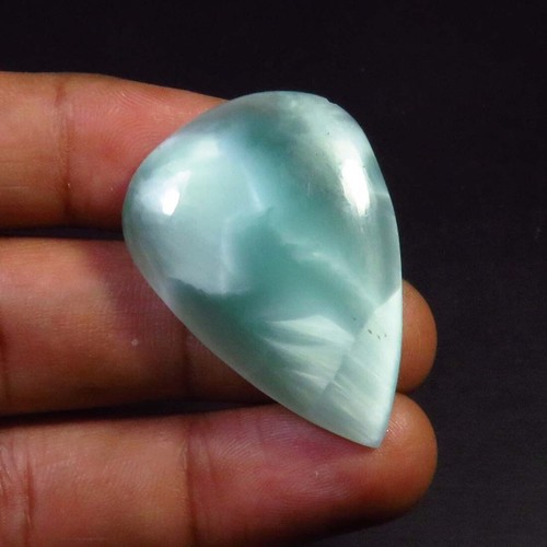 Emimorfite Cabochon Sciolto 33Cts Emimorfite Gemma Forma Pera 36x25mm HM-09 - Foto 3 di 8