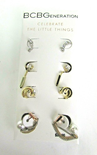 BCBGeneration BCBG Jewelry "Celebrate The Little Things" 4 Pair Earrings 41341 - Picture 2 of 3