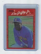 Ken Griffey Jr. 1990 Donruss Error Card, Pink & Blue Dot, No Period After Inc