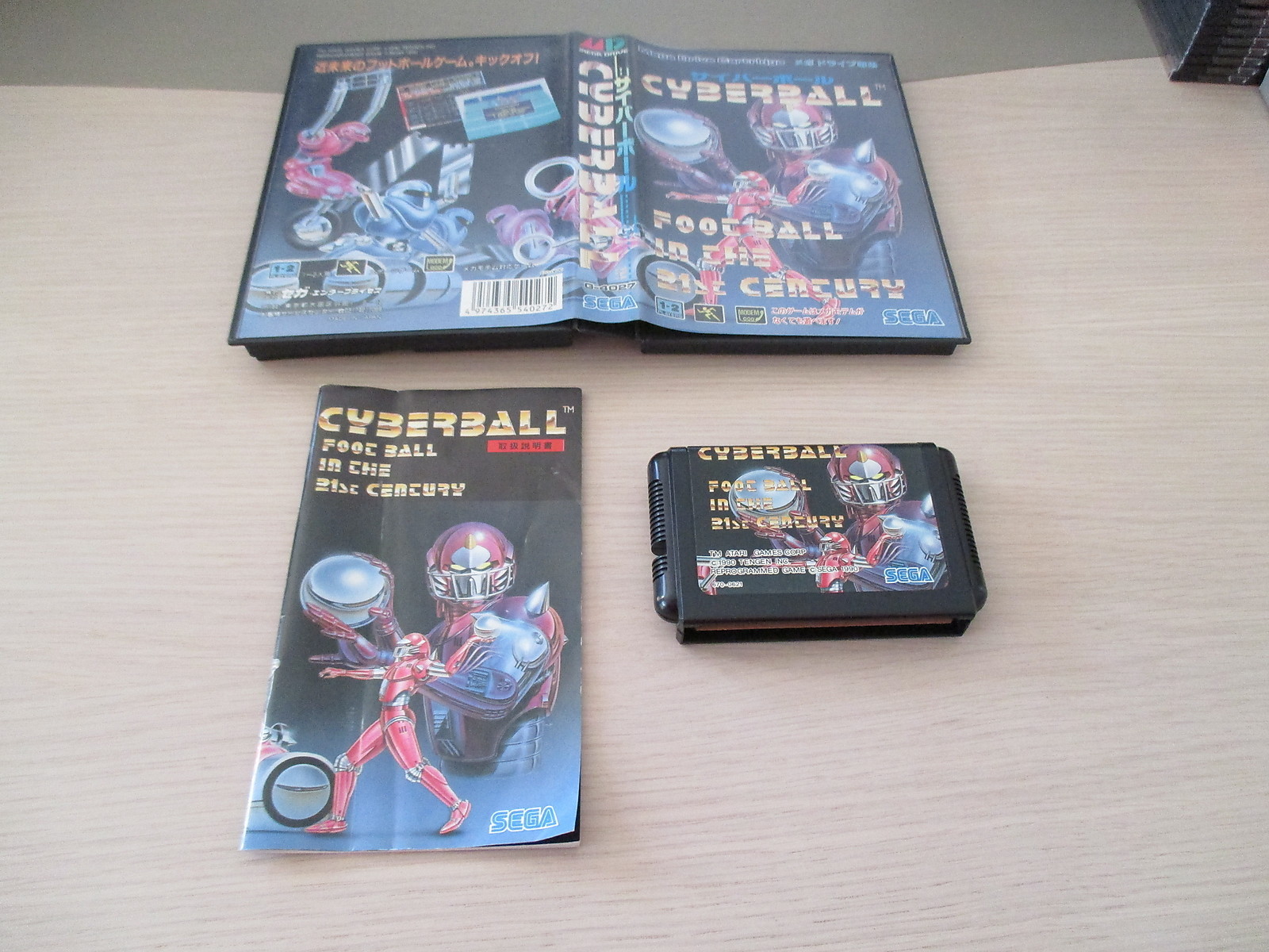 >> CYBERBALL CYBER BALL SEGA MEGADRIVE JAPAN IMPORT COMPLETE IN BOX! <<