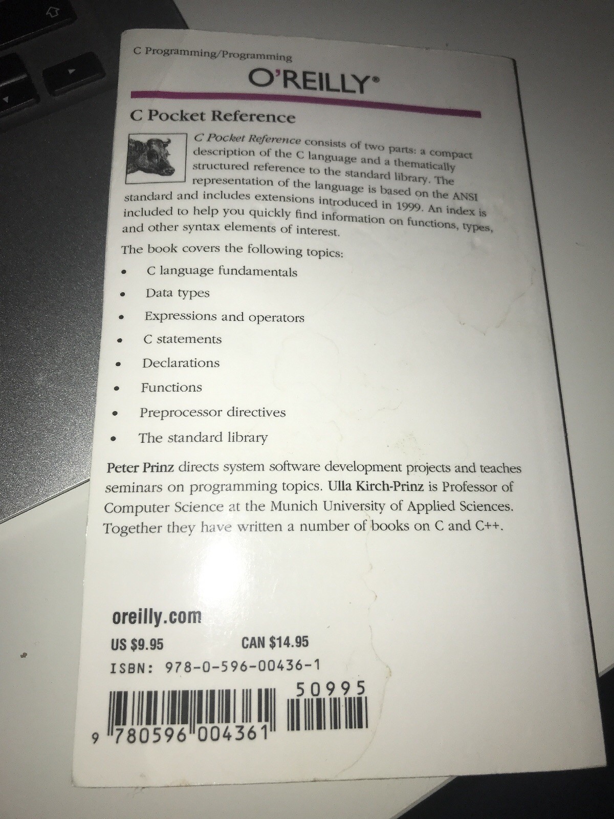 c pocket reference by peter prinz ulla kirch-prinz