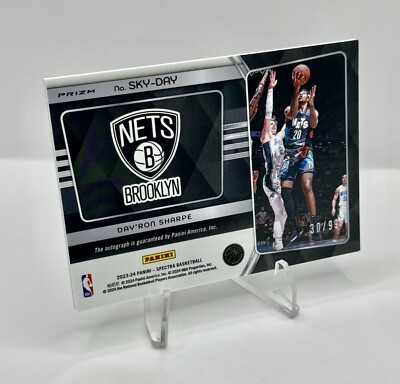 2023-24 Panini Spectra DAY'RON SHARPE Black Prizm Sky High Auto