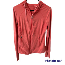 Alo Coral Pink zip up fitted workout jacket size small