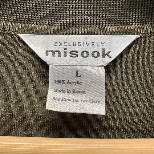 Exklusive Misook offene Strickjacke Damen L groß grün Taschen Reise Büro - Bild 4 von 14