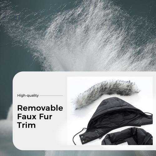 Abrigo acolchado de invierno para hombre WenVen chaqueta acolchada cálida de invierno gruesa con capucha - Imagen 31 de 38