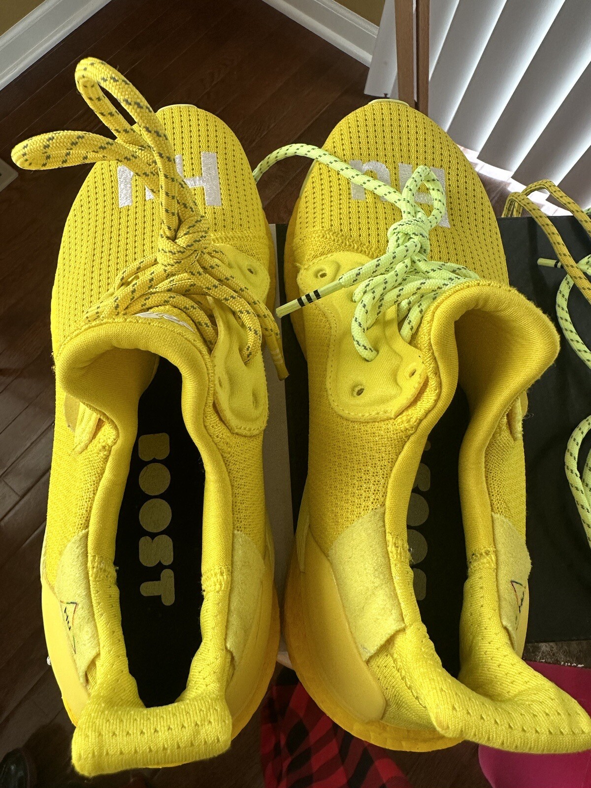 SAOLA Scarpe Adidas Taglia 7.5 Uomo Adidas x Pharrell Solar Hu Giallo Edizione Limitata