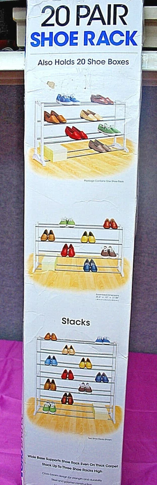 Стойка для обуви 20 пар Lynk стали и полимера конструкция набор из 2 36 «x 10» x 22» M3771 - Изображение 2 из 4