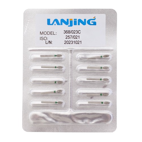 10pc/pk Dental FG Diamond Burs Round Long Round End Taper Diamond Bur 850 855 - Picture 56 of 57