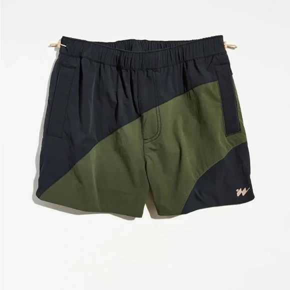 Navy nylon shorts sale