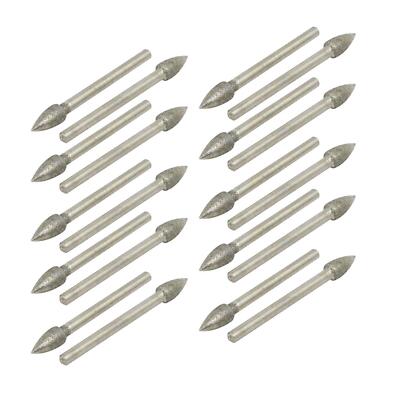 20 Stück 5mm Kegelkopf Durchmesser Schleifstifte Polierer Diamant Schleifstift