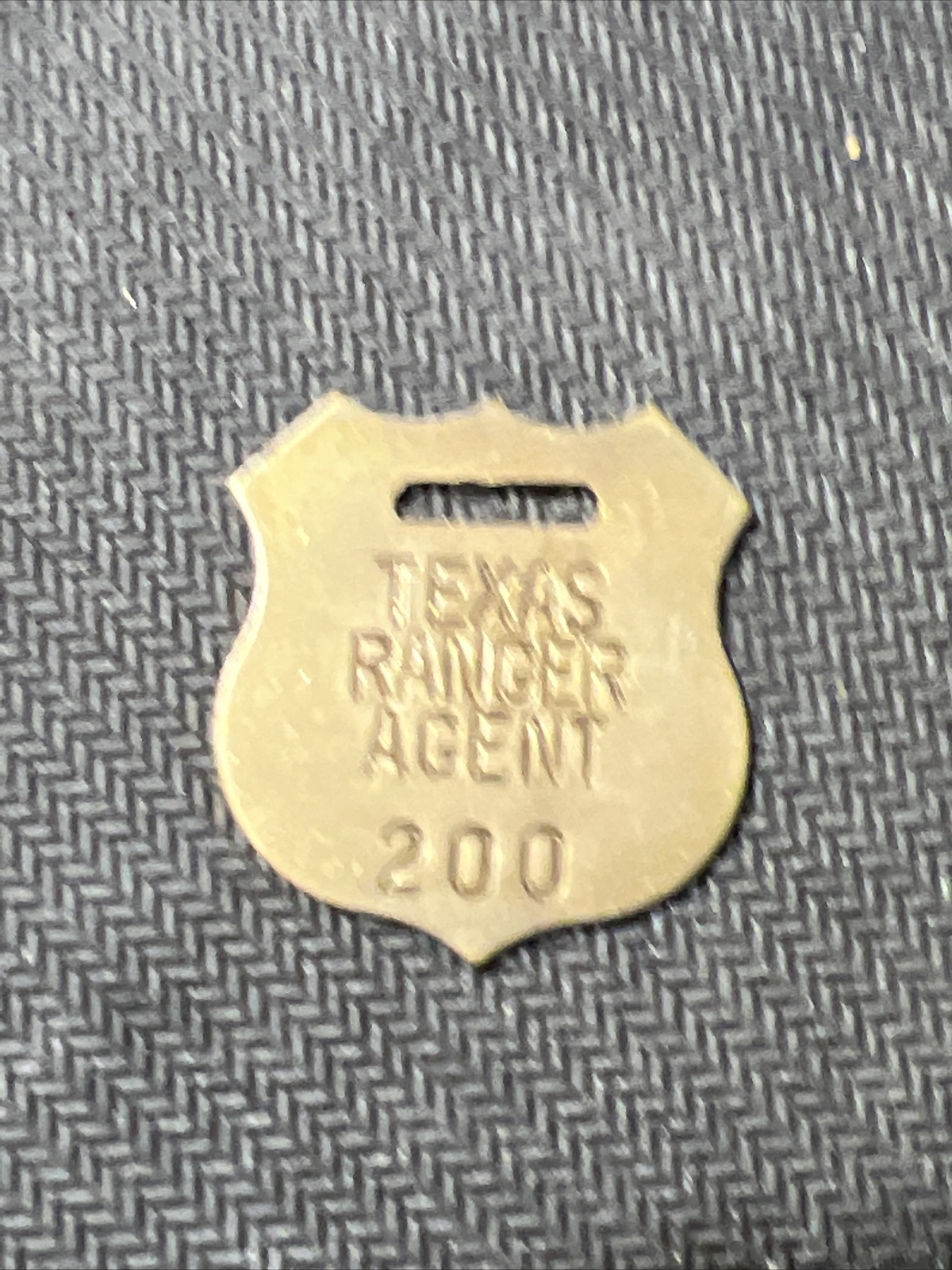 Texas Ranger Agent Gun Fob/ Pendant Retro Oxidized Brass Shield | eBay