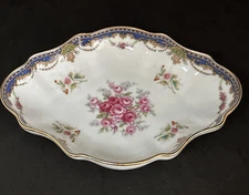 Porcelaine Imperia Limoges France Pink Rose Dish 22k