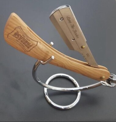 Proraso Shavette Shaving Straight Razor & Stand Set ( Save The Barber) Gift Man
