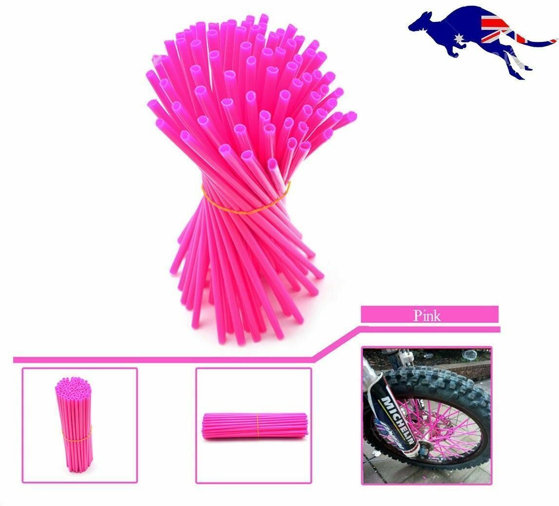72Pcs Pink Spoke Guard Wrap Cover 4 Suzuki RM85 RM125 RM250