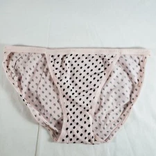 Victoria's Secret Signature Cotton Blend Picot Band Large String Bikini