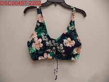 NWOT - Kona Sol Plus Women's Navy FloralCinch-Front Sea Breeze Bikini, Size 14W