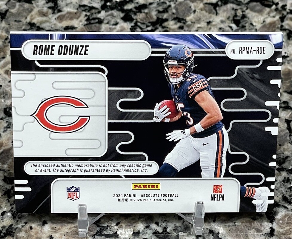 2024 Absolute Rookie Premiere Patch Auto RPA #RPMA-ROE Rome Odunze