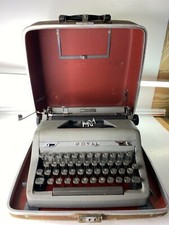 Vintage 1950's Royal Quiet Deluxe Gray Typewriter w/ Case thumbnail