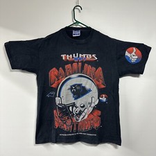 Carolina Panthers T Shirt Men XL Black Thumbs Up SS NFL VTG 1990s USA Made