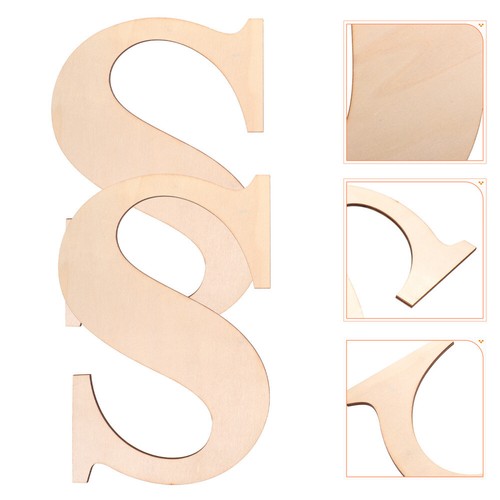2pcs Unfinished Large Wood Alphabet Letters DIY Crafts Alphabet eBay