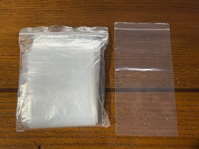 100 Clear Plastic 1MIL ziplock Re-closable PolySeal Bags