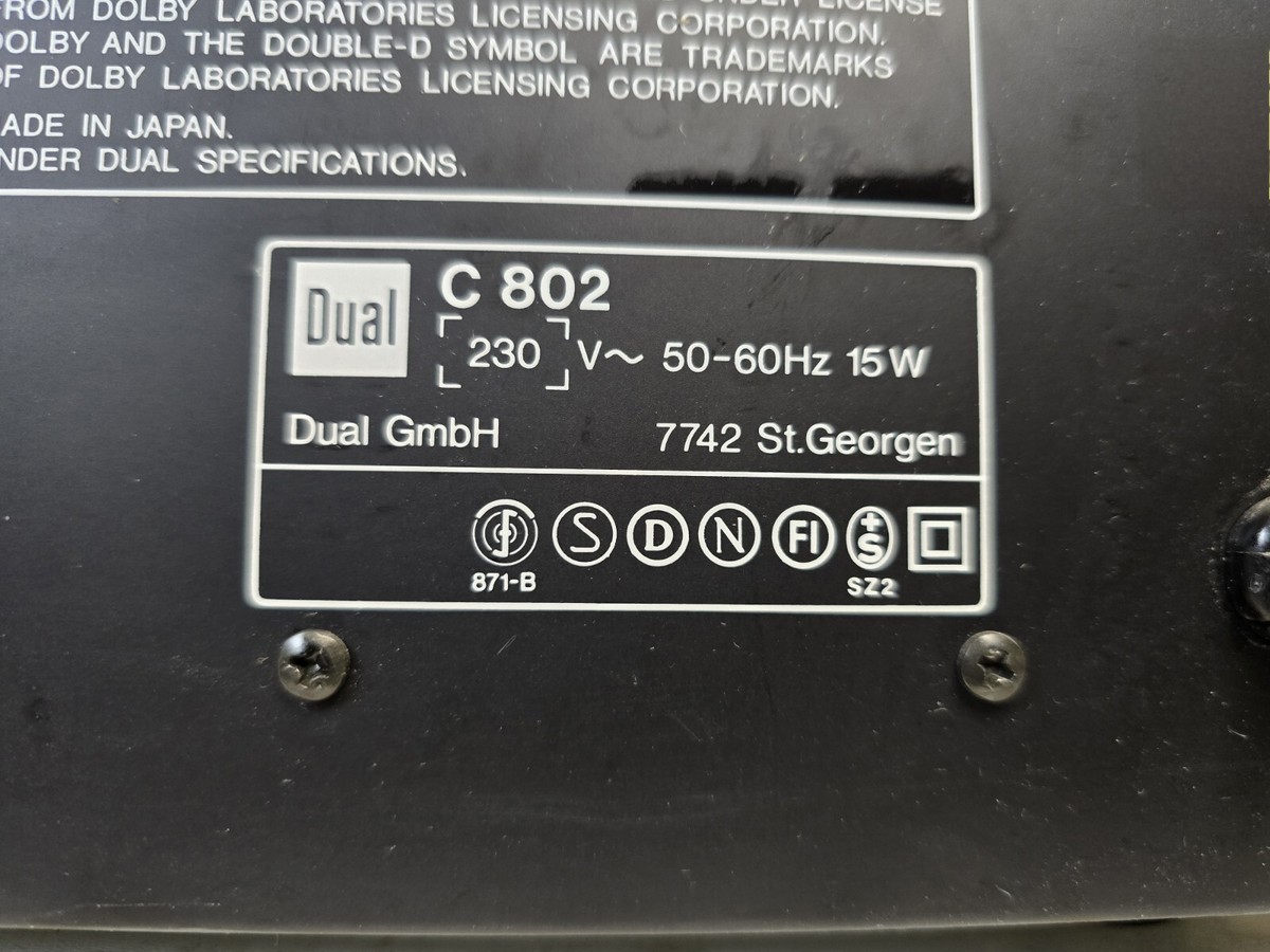 Platine cassette DUAL c 802 à réviser - Photo, audio & vidéo